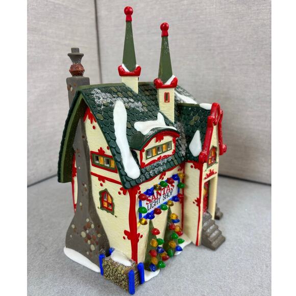 Vintage Dept 56 Santa's Light Shop North Pole Series Village with Box #56397 - Picture 5 of 7